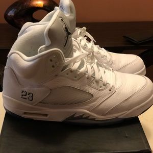 Jordan 5 White Metallic sz 12